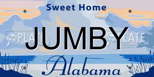 JUMBY Alabama License Plate