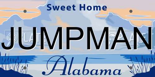 JUMPMAN Alabama License Plate