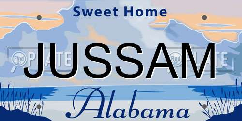 JUSSAM Alabama License Plate