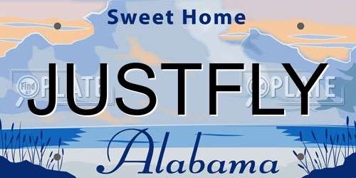 JUSTFLY Alabama License Plate