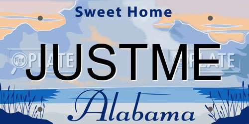 JUSTME Alabama License Plate