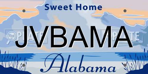 JVBAMA Alabama License Plate