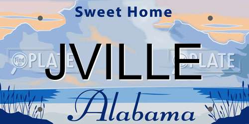 JVILLE Alabama License Plate