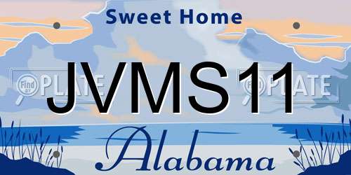 JVMS11 Alabama License Plate