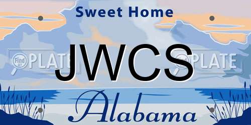 JWCS Alabama License Plate