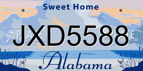 JXD5588 Alabama License Plate