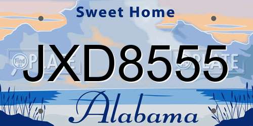 JXD8555 Alabama License Plate