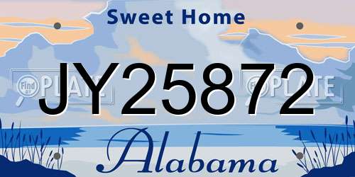 JY25872 Alabama License Plate