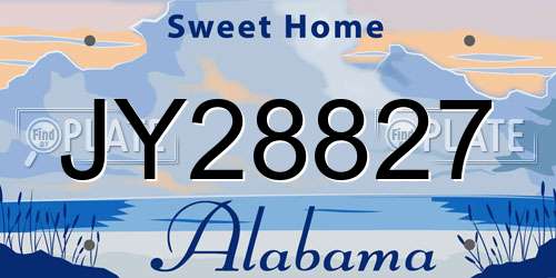 JY28827 Alabama License Plate