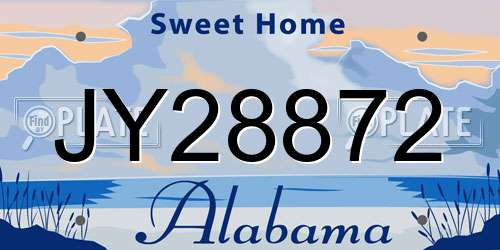 JY28872 Alabama License Plate