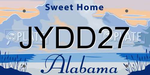 JYDD27 Alabama License Plate