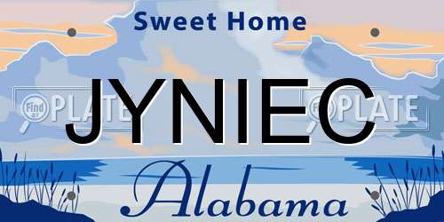 JYNIEC Alabama License Plate