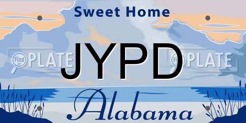 JYPD Alabama License Plate