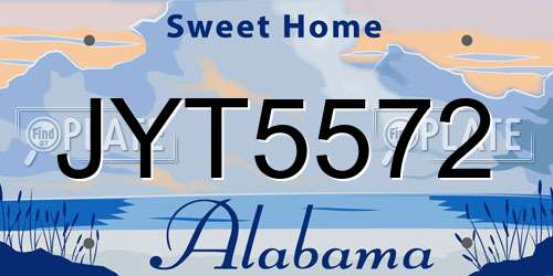 JYT5572 Alabama License Plate