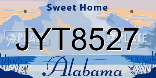 JYT8527 Alabama License Plate