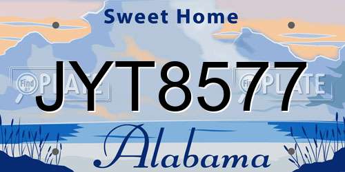 JYT8577 Alabama License Plate