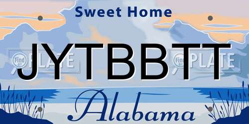 JYTBBTT Alabama License Plate