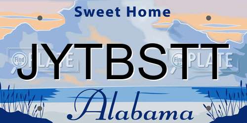 JYTBSTT Alabama License Plate