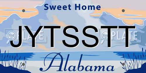 JYTSSTT Alabama License Plate