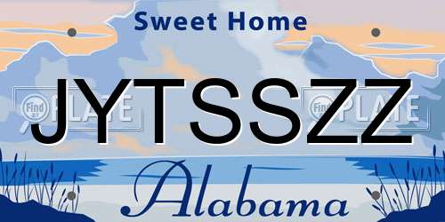 JYTSSZZ Alabama License Plate