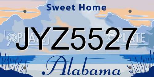 JYZ5527 Alabama License Plate