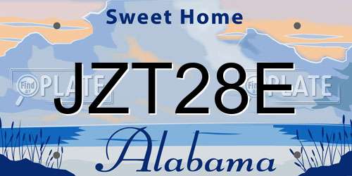 JZT28E Alabama License Plate
