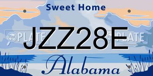 JZZ28E Alabama License Plate
