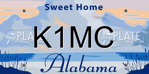 K1MC Alabama License Plate