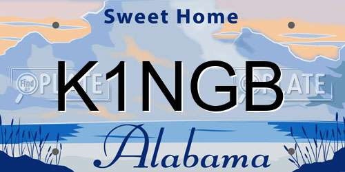 K1NGB Alabama License Plate