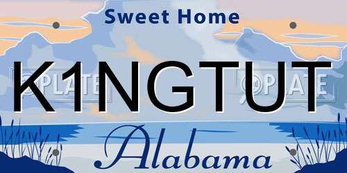 K1NGTUT Alabama License Plate