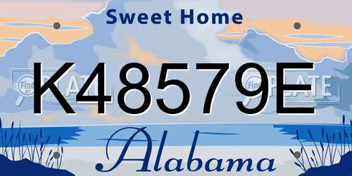 K48579E Alabama License Plate