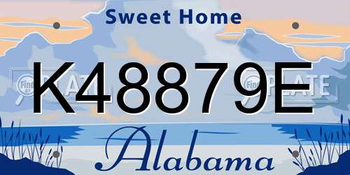 K48879E Alabama License Plate