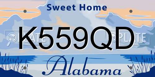 K559QD Alabama License Plate