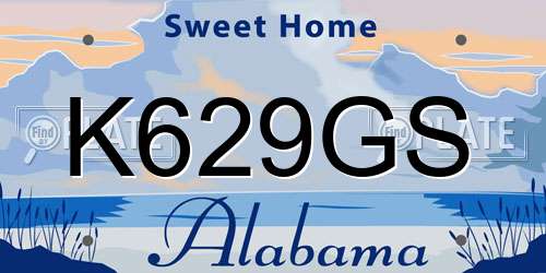 K629GS Alabama License Plate