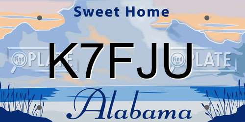 K7FJU Alabama License Plate
