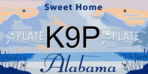 K9P Alabama License Plate