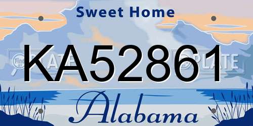 KA52861 Alabama License Plate