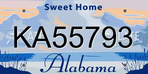 KA55793 Alabama License Plate