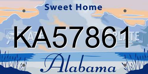 KA57861 Alabama License Plate