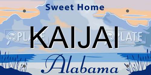 KAIJAI Alabama License Plate