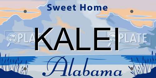KALEI Alabama License Plate