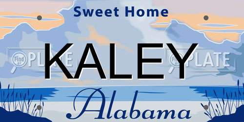 KALEY Alabama License Plate