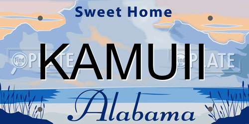 KAMUII Alabama License Plate