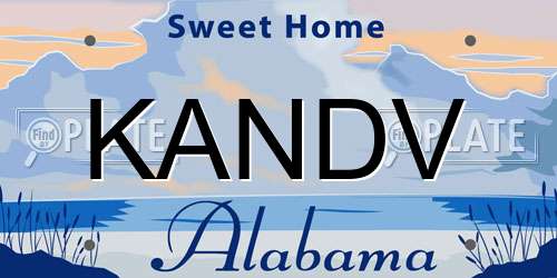 KANDV Alabama License Plate