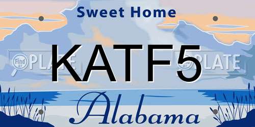 KATF5 Alabama License Plate