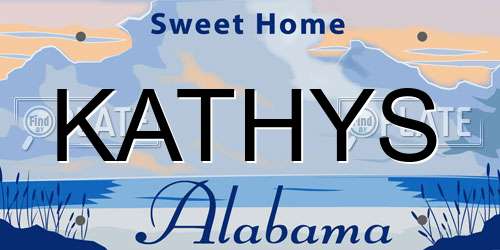 KATHYS Alabama License Plate