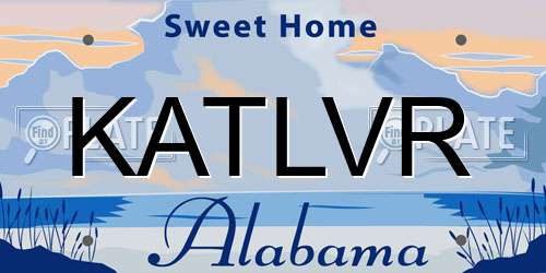 KATLVR Alabama License Plate