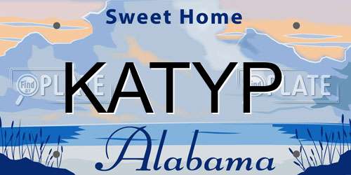 KATYP Alabama License Plate