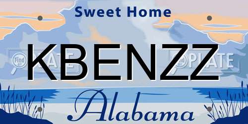 KBENZZ Alabama License Plate