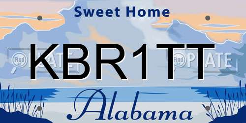 KBR1TT Alabama License Plate